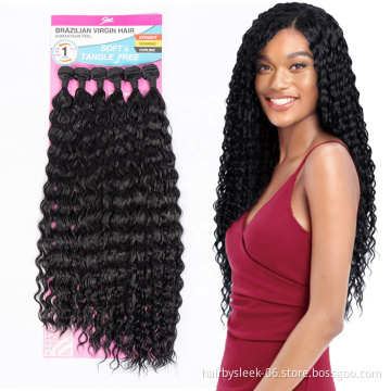 Marketable fashion 30 inches Water wave heat resistant brazilian hair bundles synthetic hair extension synthetic braiding hair